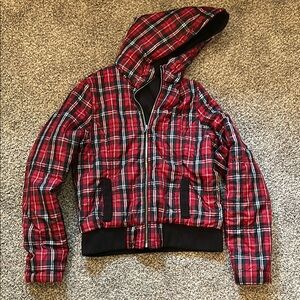 Reversible Hurley Jacket Red Plaid/ Black